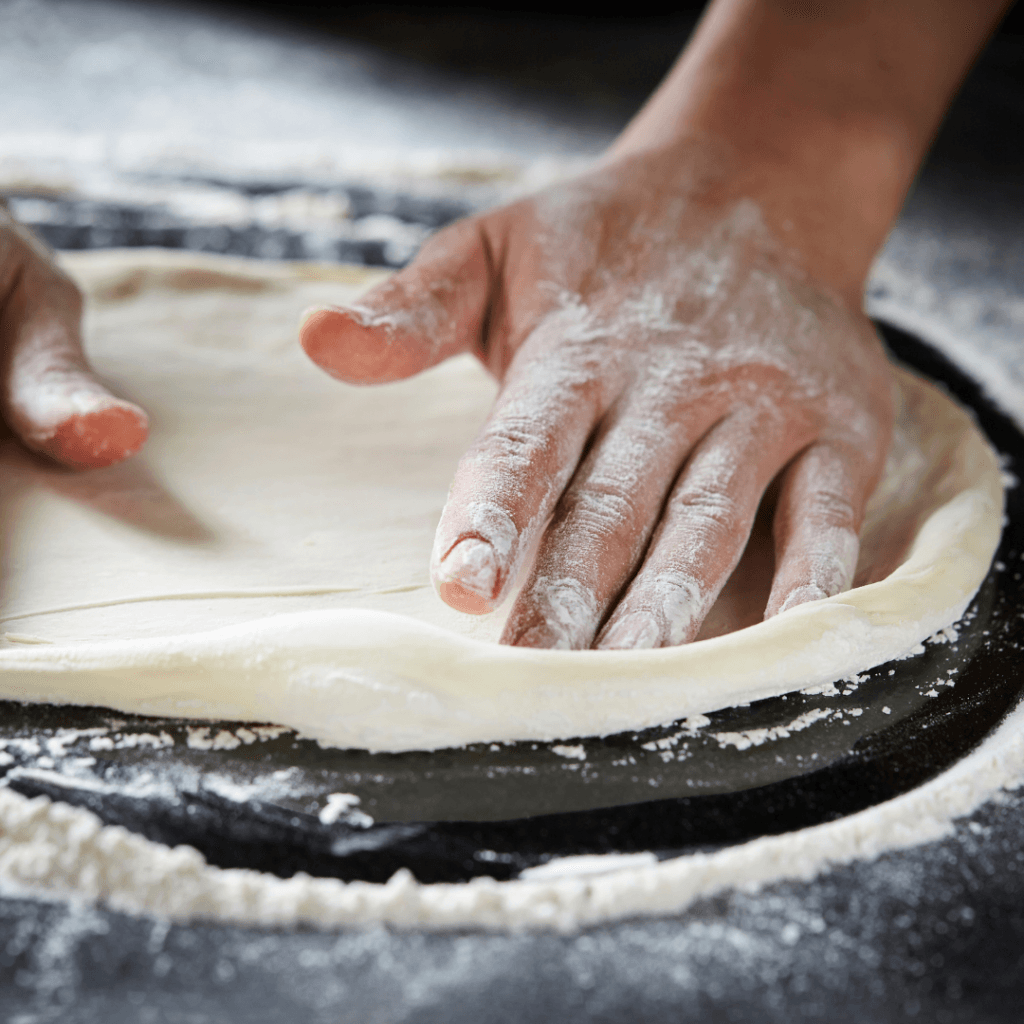 Stesura della pizza lievito madre